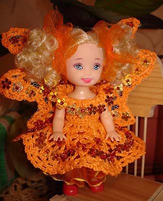 Оранжевая принцесса - бабочка 